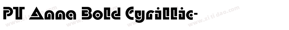 PT Anna Bold Cyrillic字体转换